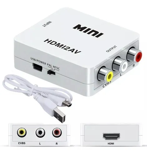 Mini Conversor HDMI x RCA 1080p