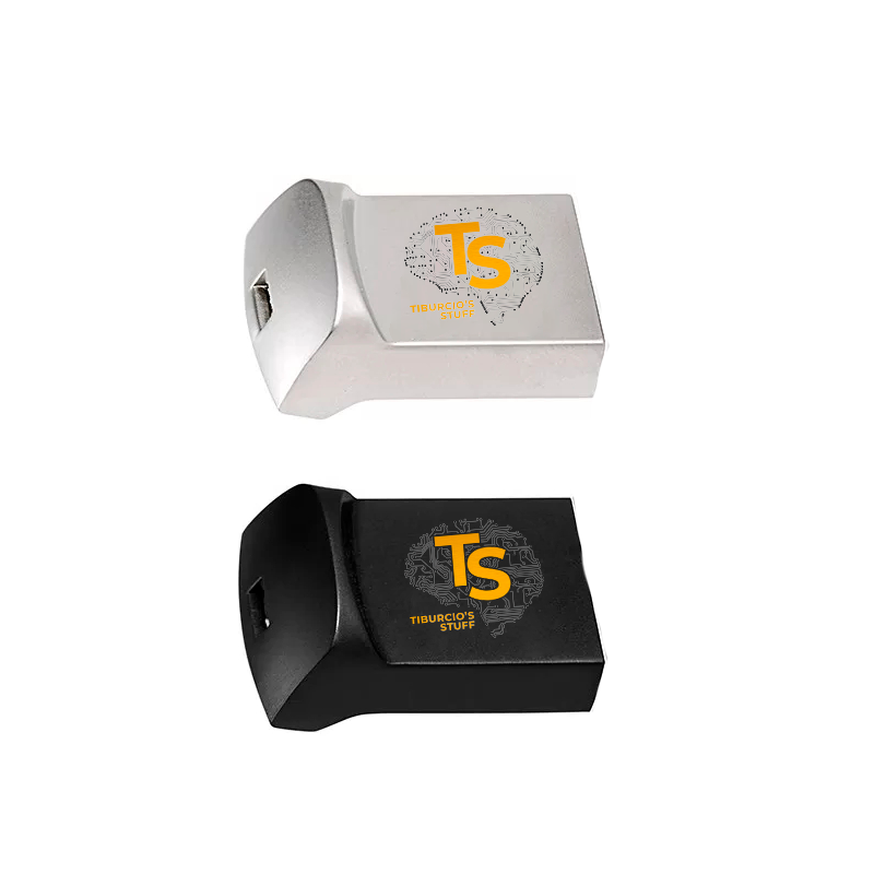 Pen Drive Mini Tiburcio's Stuff 64GB USB Alta Velocidade 