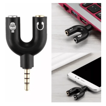 Adaptador Splitter Fone e Microfone Para Entrada Comum P2