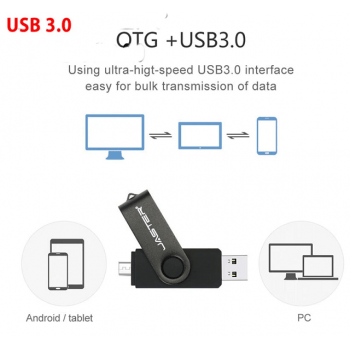 Pen Drive Tiburcio's Stuff USB 2.0 OTG Micro Com Adaptador Tipo-C 64GB