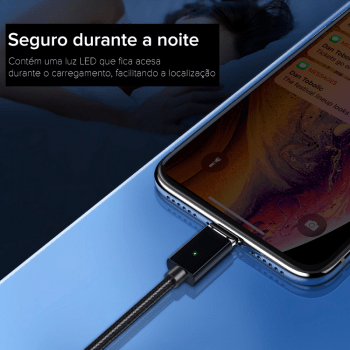 Cabo Magnético Essager 2 Metros Android iOS Carregamento Rápido