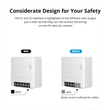 Interruptor Inteligente Wifi Sonoff MiniR2 Automação Residencial