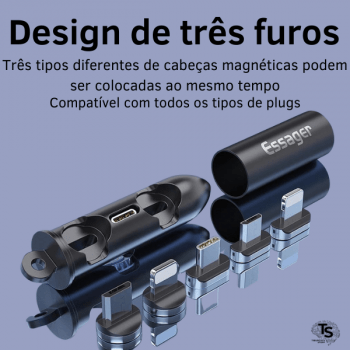  Caixa De Armazenamento  Porta Plug Magnético Portátil Essager