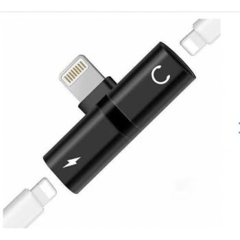 Kit Splitter Adaptador iPhone + 4 Protetores de Cabo