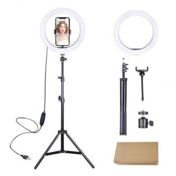 Ring Light LED 12 Polegadas  30cm com Tripé de 1,80m