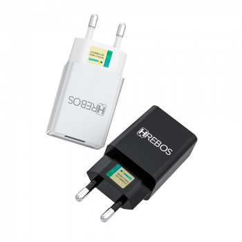 Carregador 1USB Hrebos HS-150 Carga Rápida 2.4A Com Saída Turbo