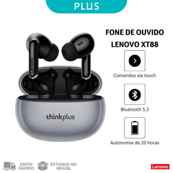 Fone Bluetooth 5.3 Sem Fio Intra - Auricular  Lenovo XT88