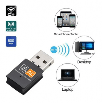 Adaptador WiFi Dual Face 2.4G/5G USB Mini 802.11n USB