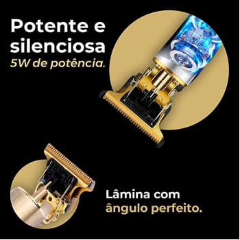 Máquina de Cortar Cabelo Acabamento Para Barba Recarregável USBC CB-720