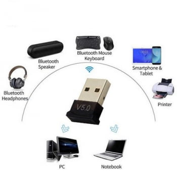 Adaptador Bluetooth 5.0 USB Mini Para Computador