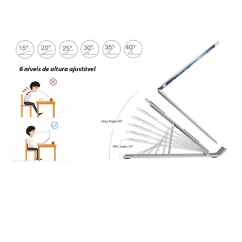 Suporte Para Notebook Compacto Articulado Dobrável