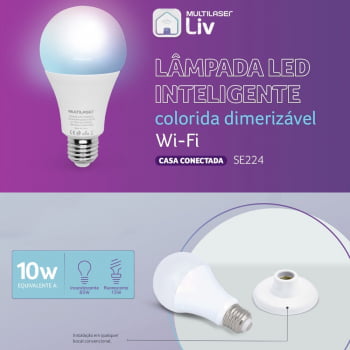 Lâmpada Inteligente Led Multilaser 10w