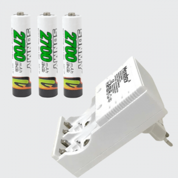 Pilha Recarregável AAA 2700 mAh Pilha Palito Cartela Com 4 Unidades