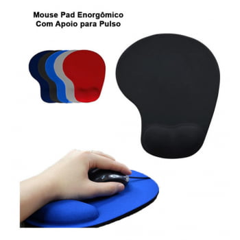 Mouse Pad Com Descanso de Pulso Ergonômico 