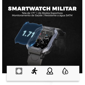 Relógio Masculino Inteligente Smartwatch Militar