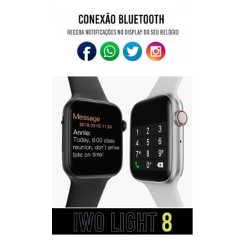  Smartwatch Relógio Inteligente IWO 8 Lite Fit Bluetooth Android iOS 