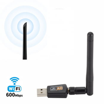 Adaptador WiFi 2.4G/5G USB Antena 802.11n