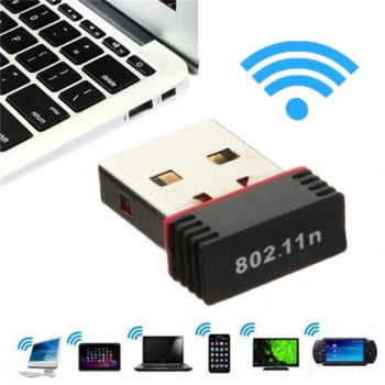 Adaptador WiFi USB Mini 2.0 802.11n 300 Mbps  Wireless 2.4Ghz