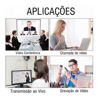 Webcam Alta Definição Com Microfone HD 720P 