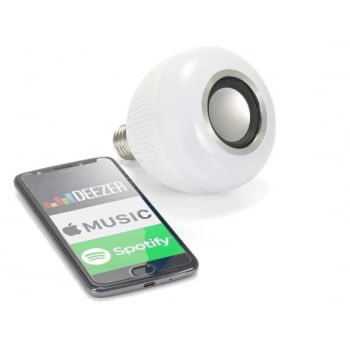 Lâmpada  Led Bluetooth Musical Com Controle Remoto 12W