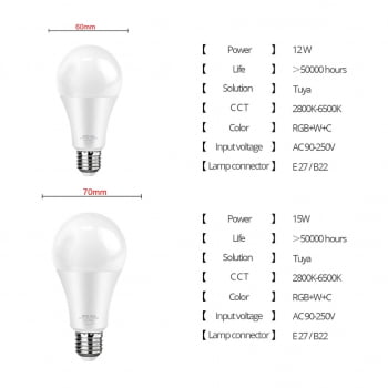 Lâmpada Led Inteligente Controle De Voz Alex Google Home 15W