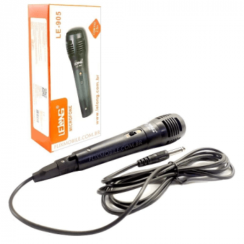 Microfone Profissional Com Fio Cabo P10  De Mão 2,5m