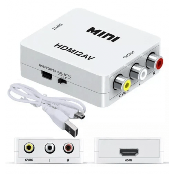 Mini Conversor HDMI x RCA 1080p